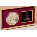 Rosewood Clock w/ Black Brass Engraving Plate (4"x7 5/8")